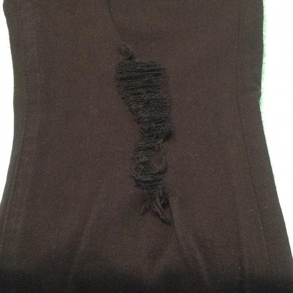 Rock & Republic Berlin Mid-Rise Skinny Distressed Knee Black Denim Jeans - Picture 9 of 9